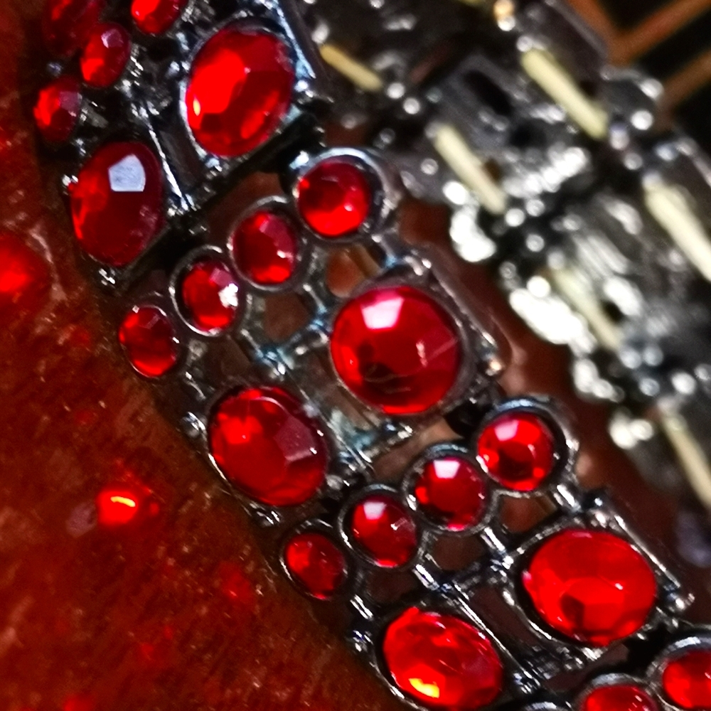 Ruby Red Glass bracelet